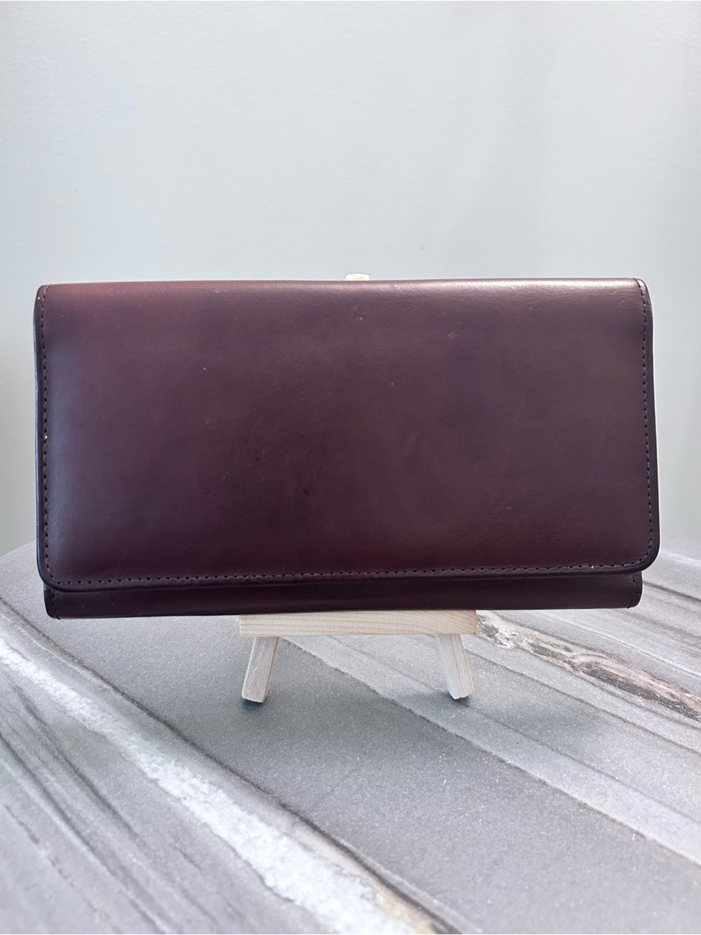 RARE VINTAGE COACH RED BUFFALO HIDE CHECKBOOK CASE WALLET